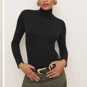 Theory Black Turtleneck Bodysuit